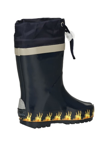 Playshoes Gummistiefel Feuerwehr in Marine