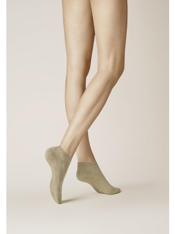Kunert Sneakersocken Liz antirutsch in Beige-mel.