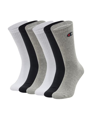 Champion Socken Crew Socks 6pk in 002 - White/Grey/Black