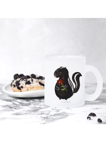 Mr. & Mrs. Panda Tasse Stinktier Blume ohne Spruch in Transparent