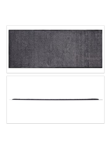 relaxdays Schmutzfangmatte in Schwarz/Grau - (B)200 x (T)80 cm