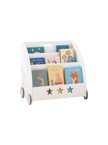 relaxdays Bücherregal Kinder in Weiß - (B) 62 x (H) 57 x (T) 42 cm