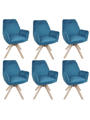 MCW 6er-Set Esszimmerstuhl G67, Türkis-blau