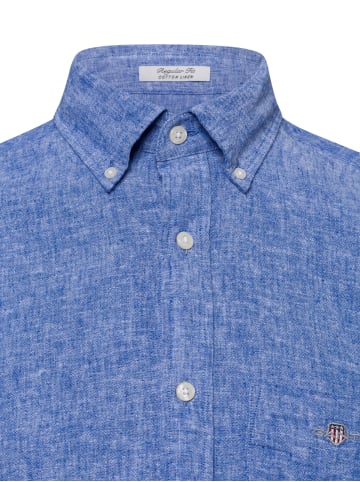 Gant Freizeithemd mit Leinenanteil in blau