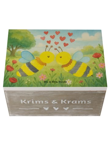 Mr. & Mrs. Panda Erinnerungsbox Biene Liebe Design ohne Spruch in Weiß