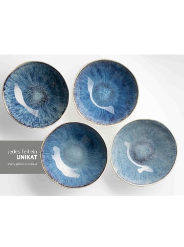 Mäser Salatschüssel-Set, Steinzeug Frozen in Blau
