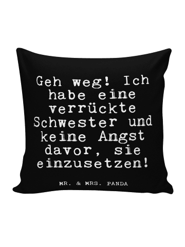 Mr. & Mrs. Panda 40x40 Kissen Geh weg! Ich habe... mit Spruch in Schwarz