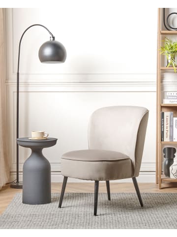 Beliani Sessel VOSS in Beige/Grau/Schwarz - (W) 60 x (H) 76 x (L) 52 cm