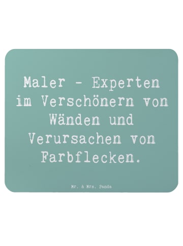 Mr. & Mrs. Panda Mauspad Spruch Maler Freude mit Spruch in Meeresbrise