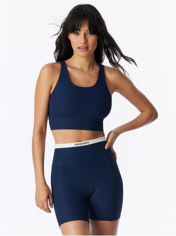 Schiesser Shorts High Waist Biker Doppelripp - Active in Admiral