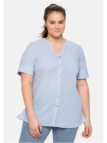 sheego Bluse in mittelblau