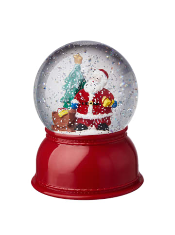 Butlers LED Schneekugel X-MAS Santa in Rot