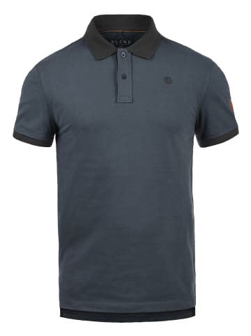 BLEND Poloshirt BHRalf 20701263ME Polo mit farblich abgesetztem Kragen in Grau