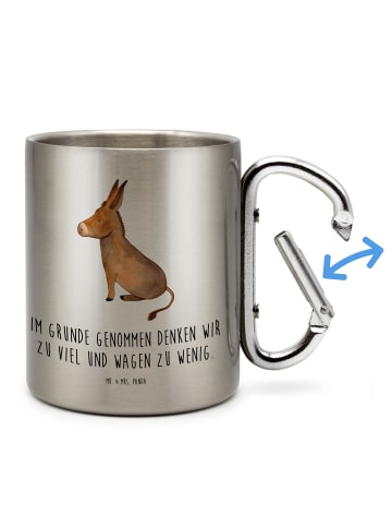 Mr. & Mrs. Panda Trinkbecher Esel mit Spruch in Silber