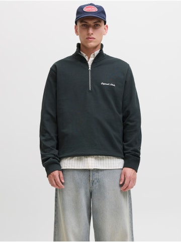 Jack & Jones Sweatshirt mit halbem Reißverschluss in Forest River