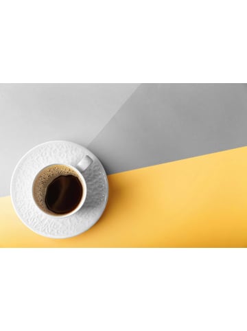Seltmann Weiden Kaffeetasse mit Untertasse Nori Home 240 ml weiß in weiß