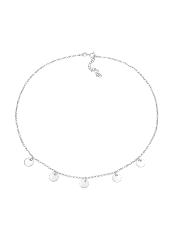 Elli Halskette 925 Sterling Silber Geo, Plättchen in Silber