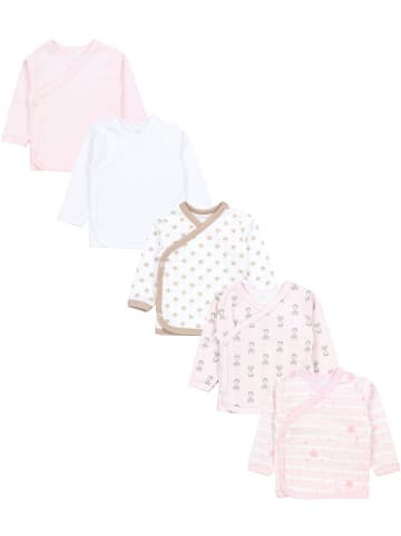 TupTam Baby Mädchen Langarm Wickelshirt 5er Set in pink Modell 2