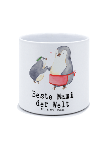 Mr. & Mrs. Panda XL Blumentopf Pinguin Beste Mami der Welt mit S... in Weiß