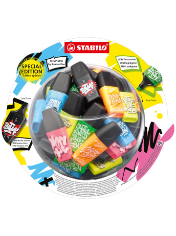 STABILO Textmarker BOSS MINI by SO Bonbonglas 50 Stück/6 Farben
