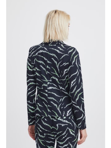 ICHI Blazer IHKATE Regular fit in Total Eclipse Zebra Flower aop