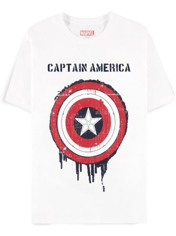 Captain America T-Shirt "Captain America - Shield Men's Short Sleeved T-shirt" in Weiß