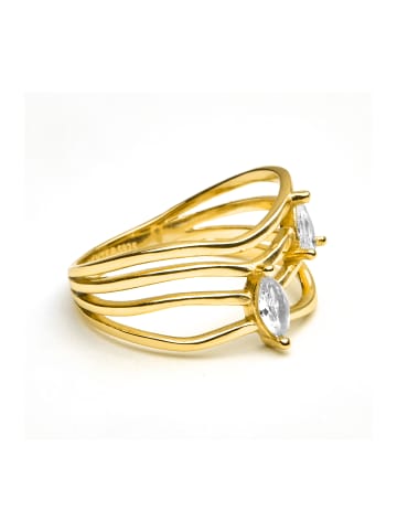 Luxenter Ring Tanduf 925er Sterlingsilber-Tanduf gold
