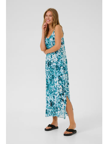 Kaffe Kleid KAthora Regular fit in Teal Leopard Print