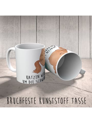 Mr. & Mrs. Panda Kinderbecher Katze Wasserglas mit Spruch in Weiß