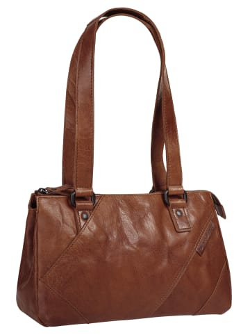 SPIKES & SPARROW Handtasche echt Leder in cognac