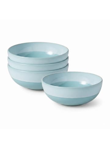 like. by Villeroy & Boch 4er Set Schüsseln Perlemor Aqua in Blau ø 16,9 cm in blau