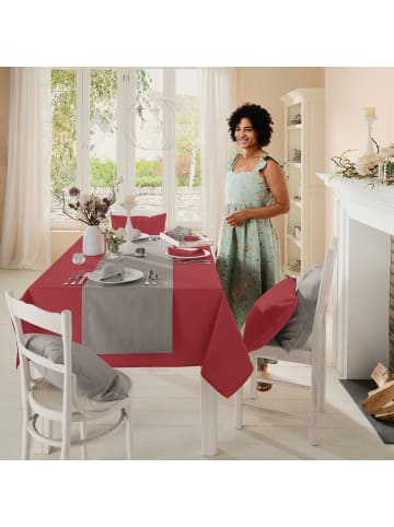 REDBEST Baumwolle Mitteldecke Tulsa in burgund