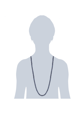 Lulu & Jane Kette aus  Süßwasser-Zuchtperle in blau