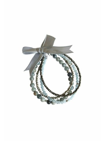 Gemshine Armband Set Aquamarine Sea Breeze Aquamarin Blau in silver coloured