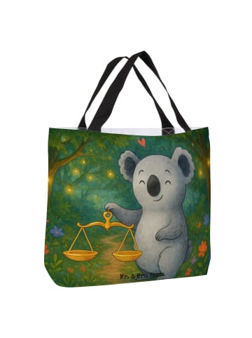 Mr. & Mrs. Panda Damen Schultertasche Waage Astrologie Design oh... in Weiß
