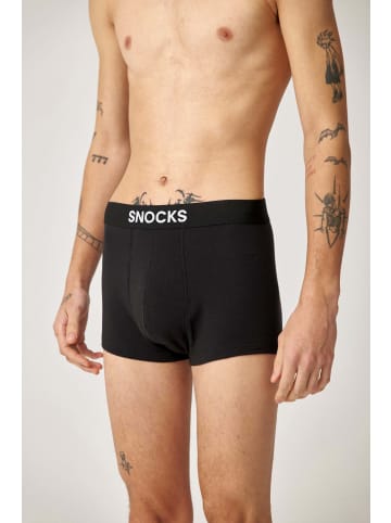 SNOCKS Boxershorts mit kurzem Bein aus Bio-Baumwolle Schwarz 3 Stück