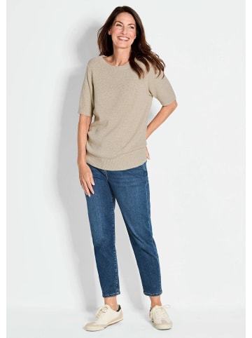 GOLDNER Kurzgröße:  Pullover in beige