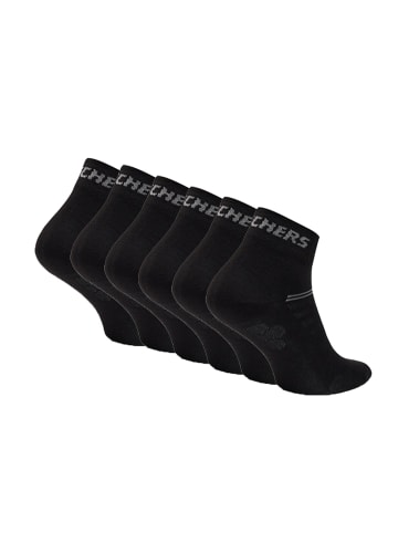 Skechers Socken Unisex 6p Basic Quarter Mesh Ventilation in Black