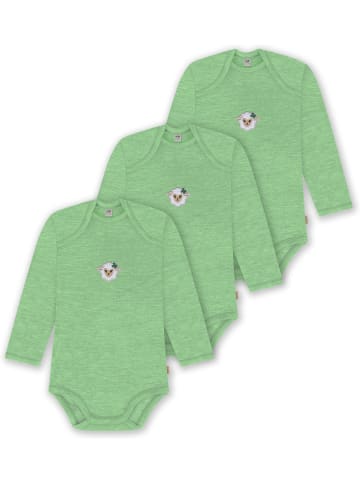 Normani Outdoor Sports 3er Pack Baby Merino Body Langarm Auckland in Grün