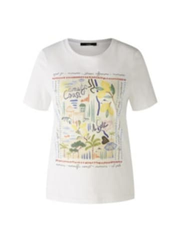 Oui Rundhals T-Shirt für Damen in unifarben in uni