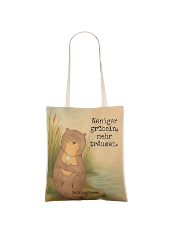 Mr. & Mrs. Panda Umhängetasche Otter Muschel Design mit Spruch in Weiß