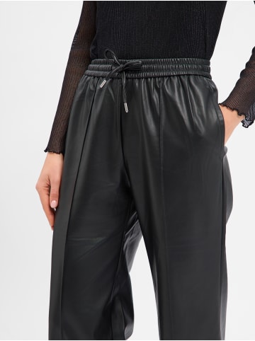 Zero  Kunstleder-Hose in schwarz