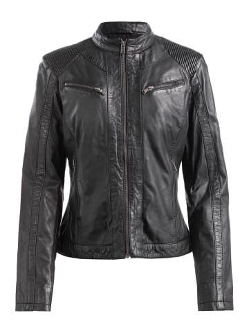 CBL Damen Lederjacke in schwarz