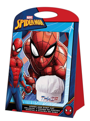 Kids Licensing Spiderman Kochset Schürze Mütze Spider-Man Chefkoch 3 Jahre