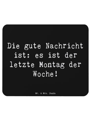 Mr. & Mrs. Panda Mouse Pad Spruch Hoffnung Montag mit Spruch in Schwarz