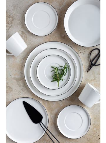 Mäser Tafelservice , Porzellan Sita in Weiß / Schwarz