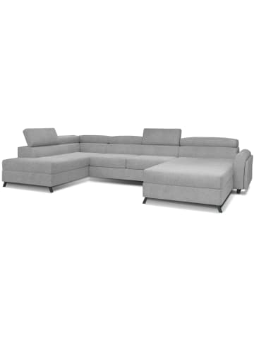 MF Design Joseppe Recamiere Links in Hellgrau -  (L) 200 x (B) 360 x (H) 92 cm