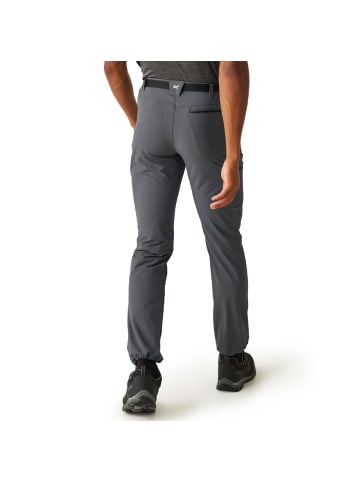 Regatta Xert Stretch III Herren Wanderhose mit Gürtel in Kurzgröße in grau