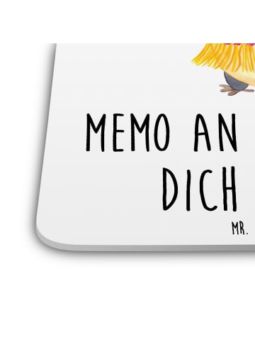 Mr. & Mrs. Panda Bierdeckel Pinguin Kokosnuss mit Spruch in Weiß
