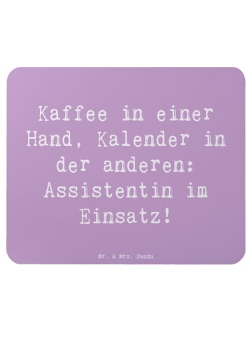 Mr. & Mrs. Panda Mousepad Spruch Assistentin im Einsatz mit Spruch in Lavendeltraum